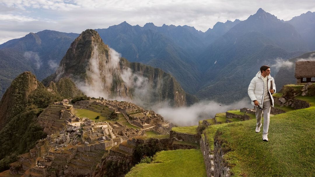 the model in Machu Pichu