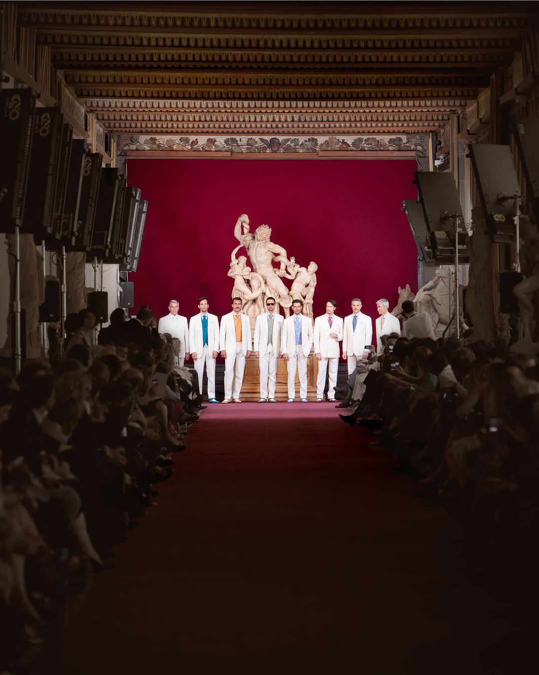 Stefani Ricci fashion show in the Uffizi Gallery