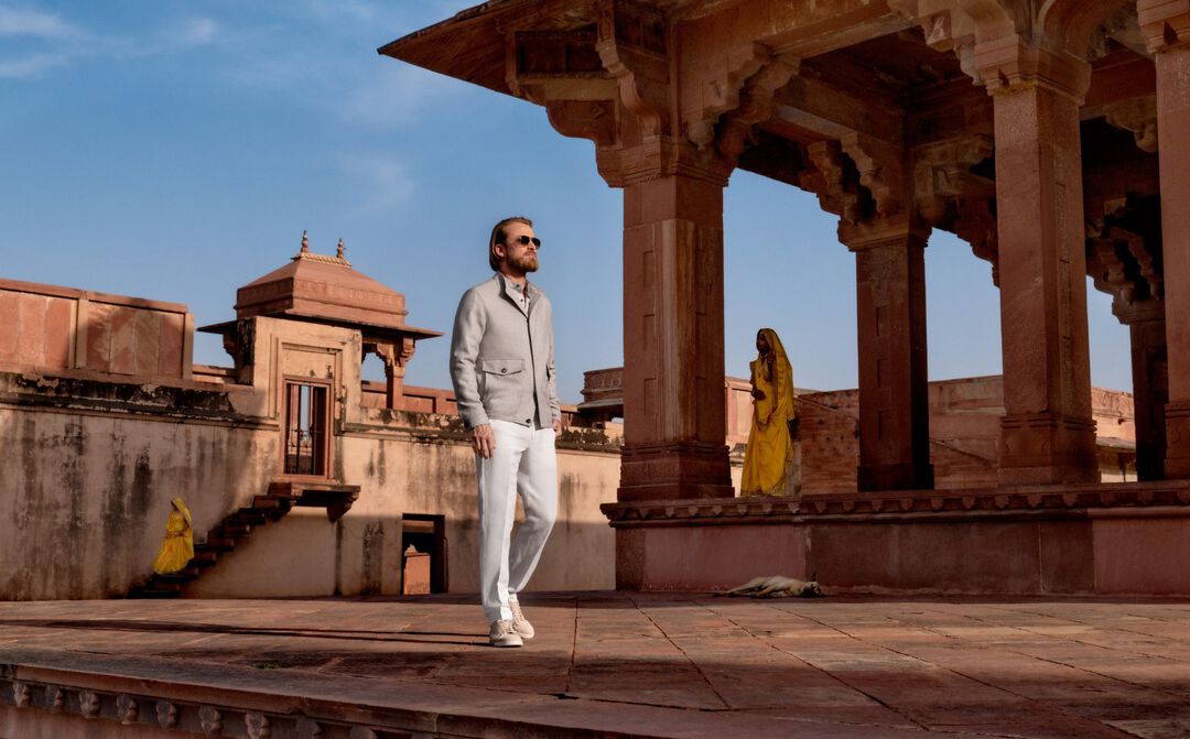 model walking at Fatehpur Sikri