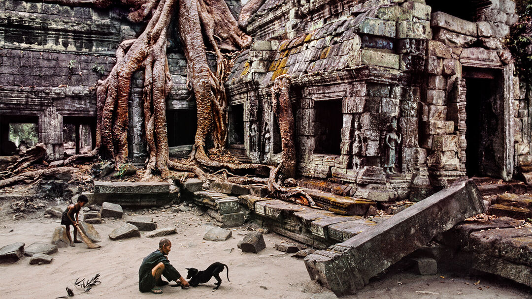 Caretaker at Ta Prohm Temple. Angkor, Cambodia, 1999