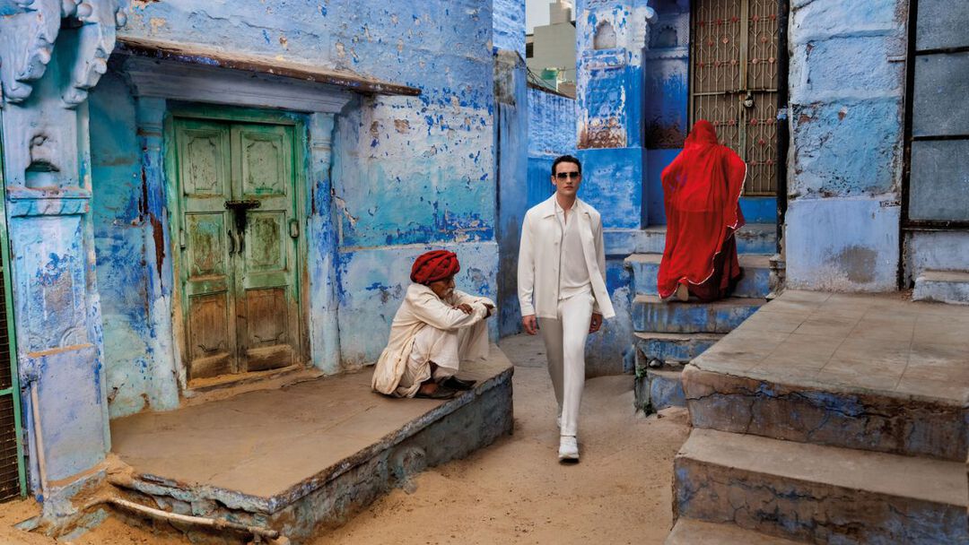 The model waling in Jodhpur