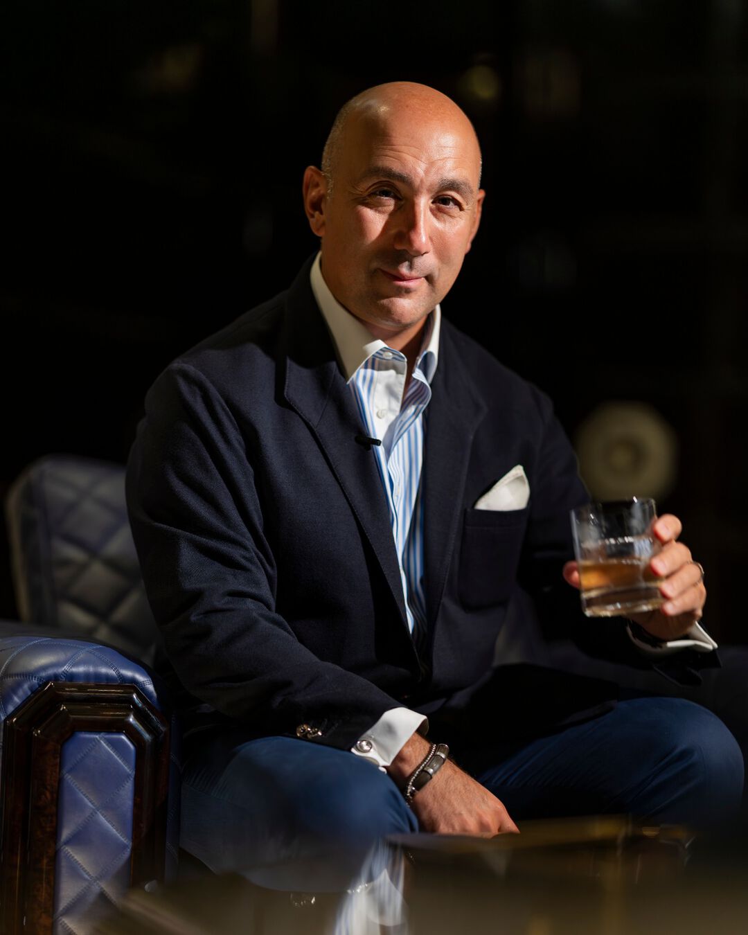 Filippo Ricci with a whisky glass