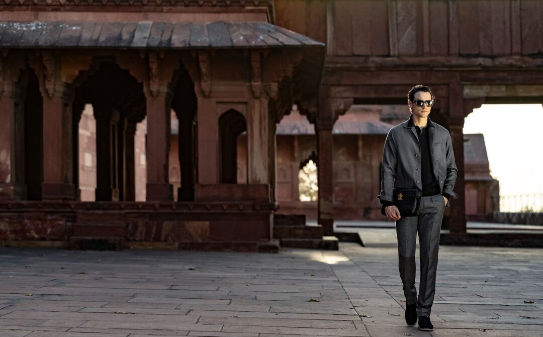 model walking at Fatehpur Sikri