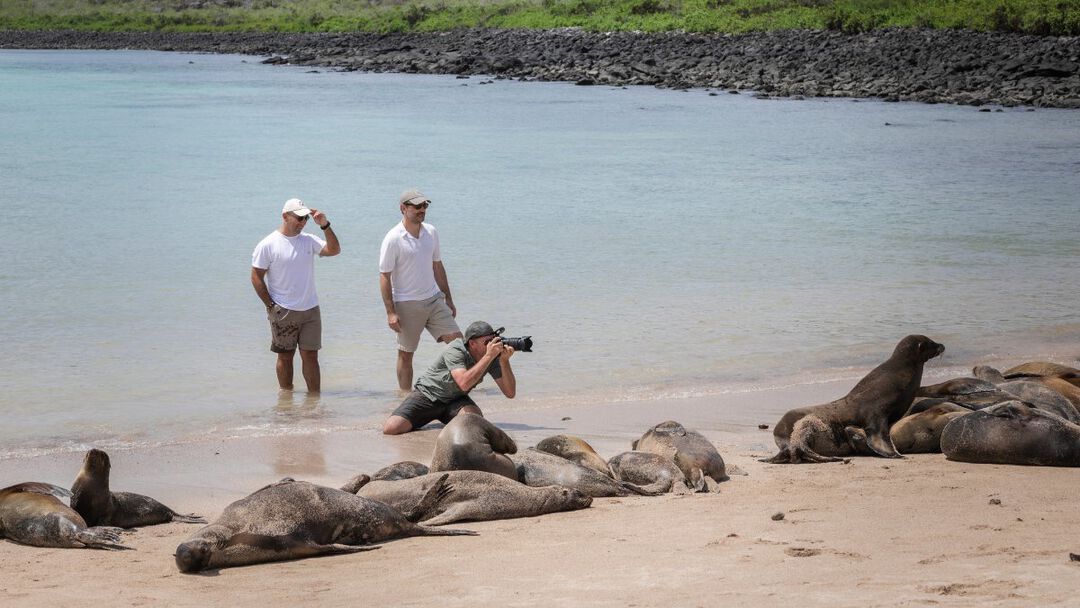 Backstage shooting in Galapagos