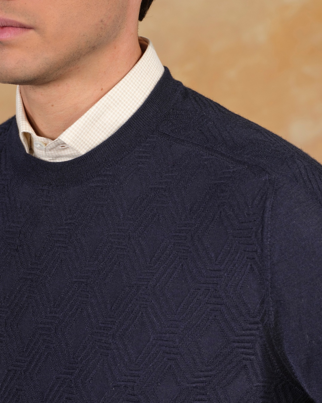 Details of Knit crewneck sweater, cashmere and silk