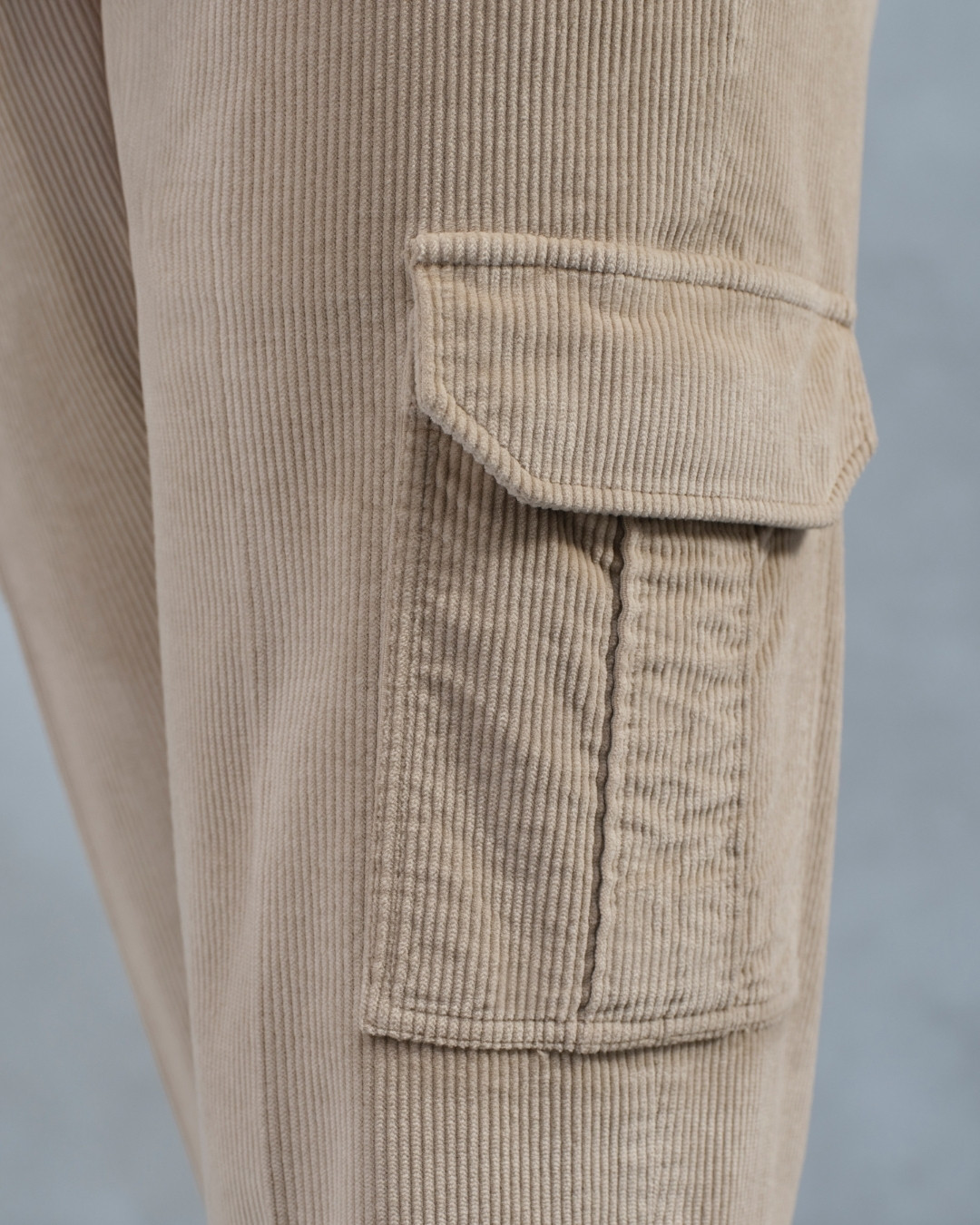 Cargo corduroy trousers, stretch cotton and modal