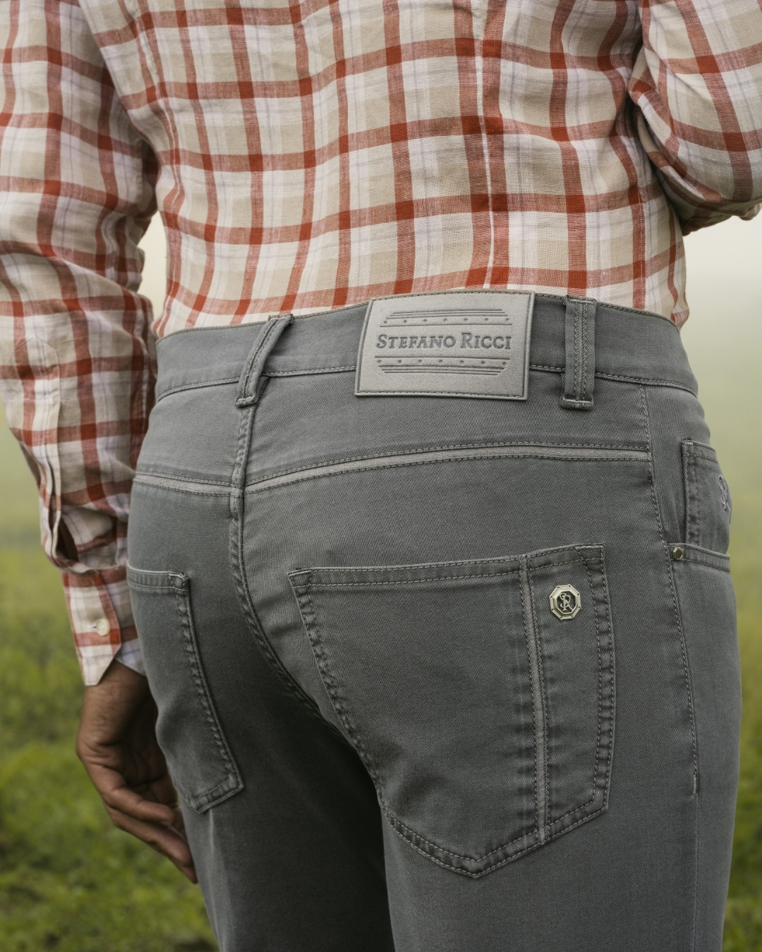 Five pocket jeans, cotton, polyester and elastane blend