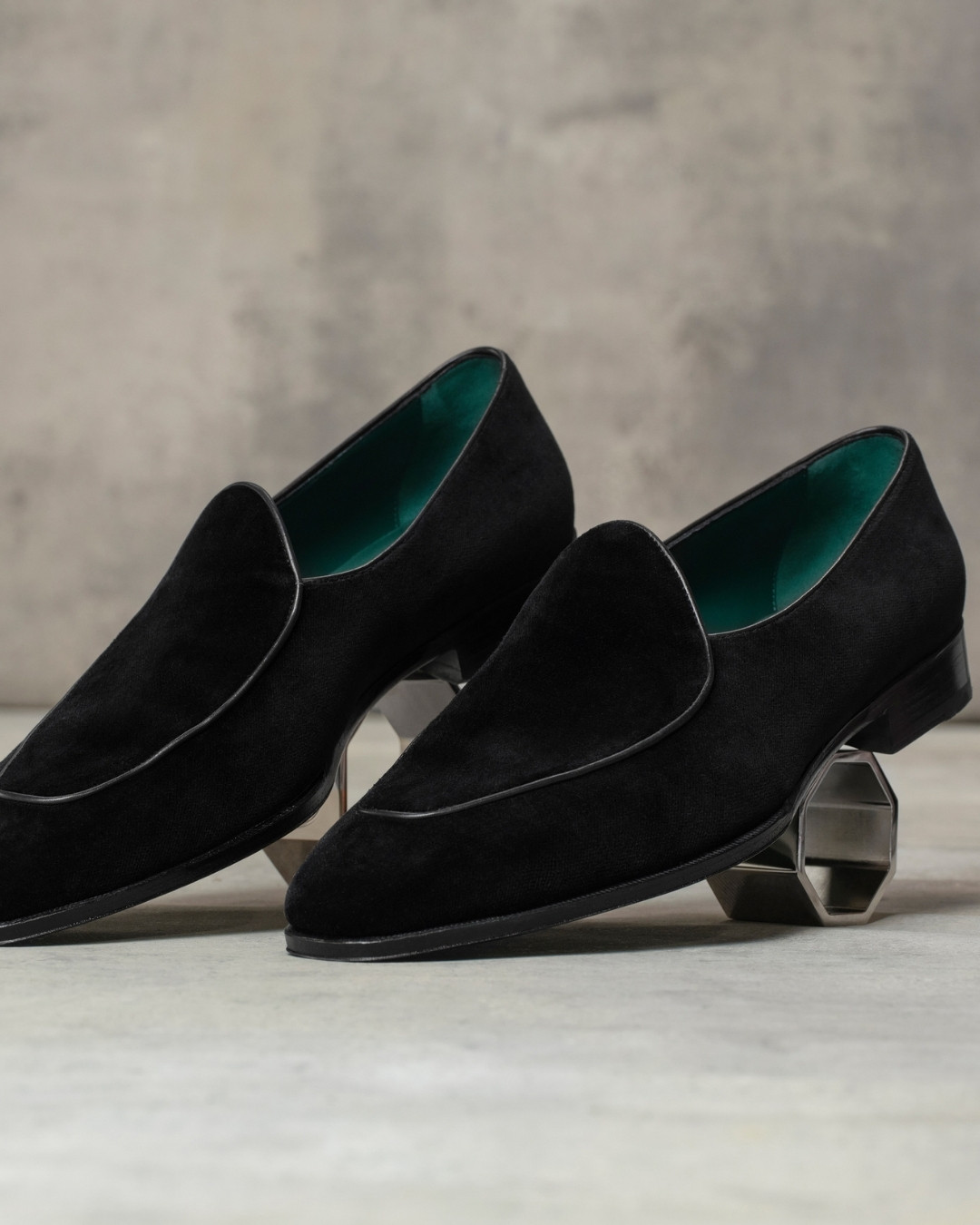 Loafers, cotton and modal velvet