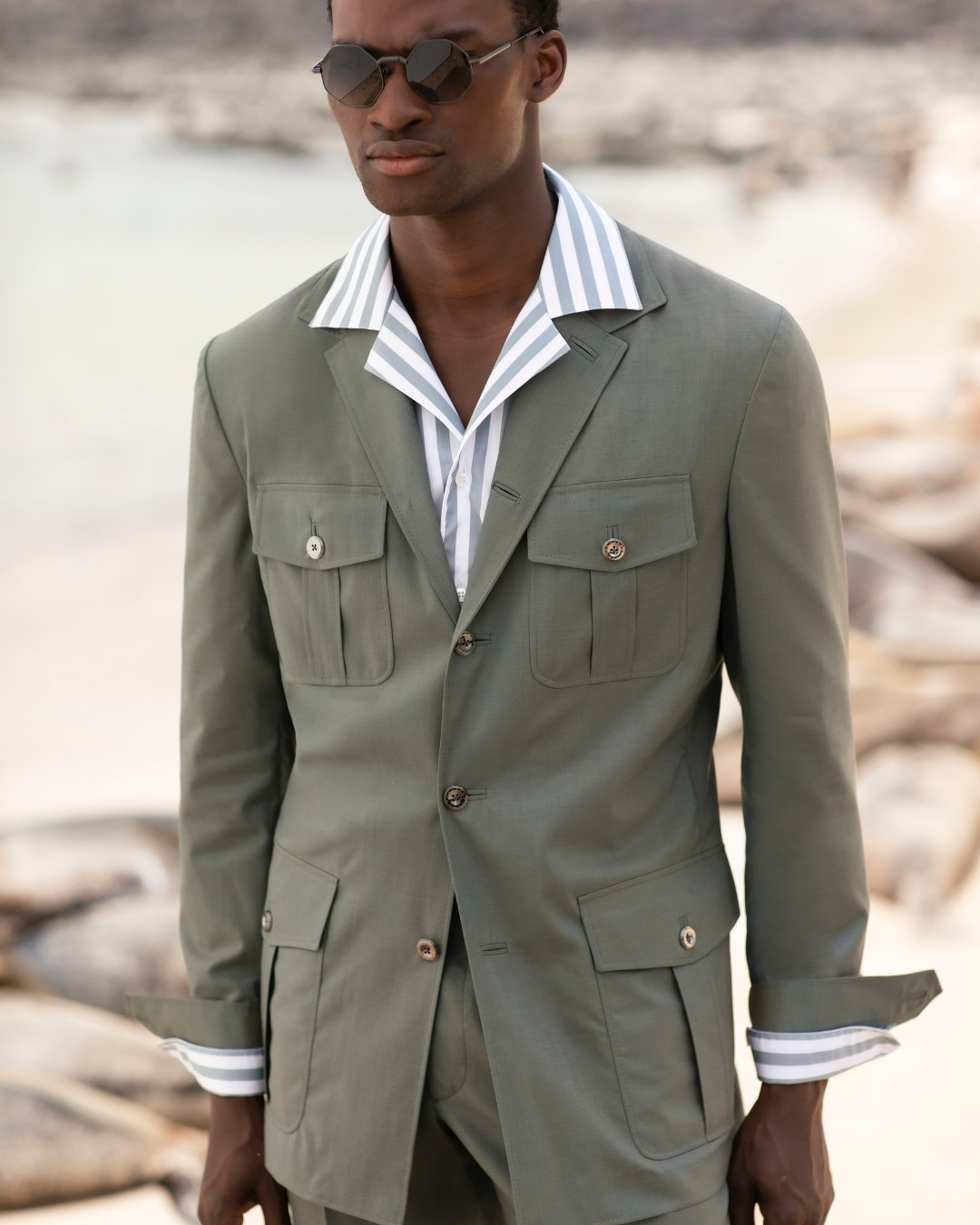 Sartorial field jacket, Super 150&rsquo;s wool