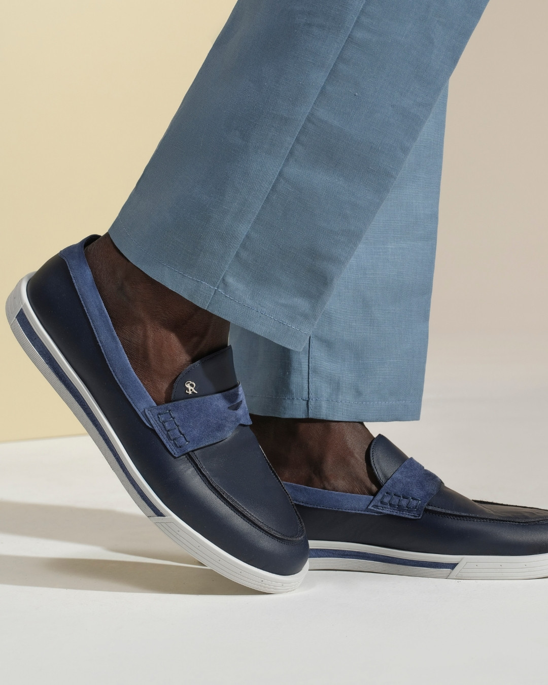 Loafers, calfskin leather and suede