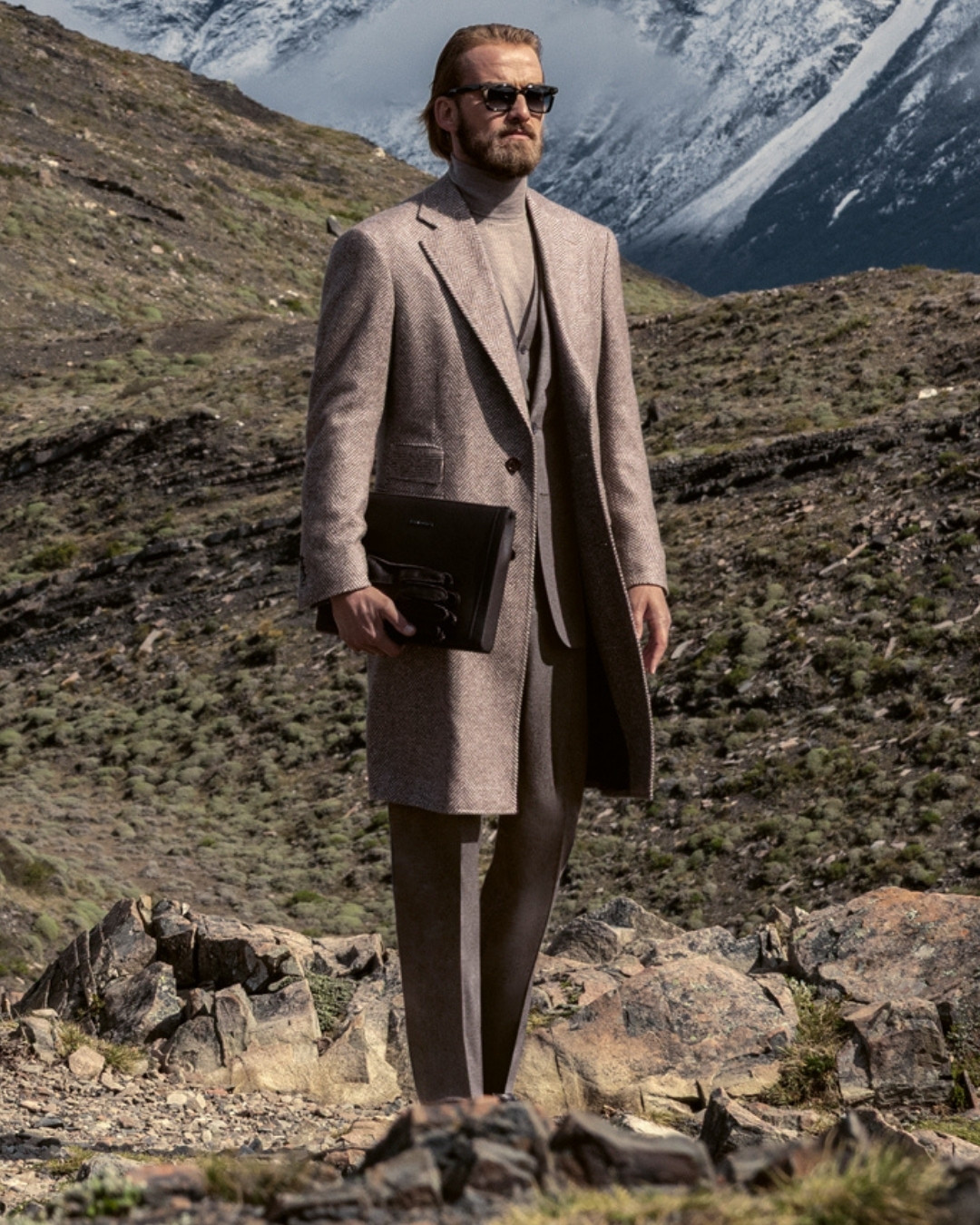 Deconstructed coat, cashmere and silk