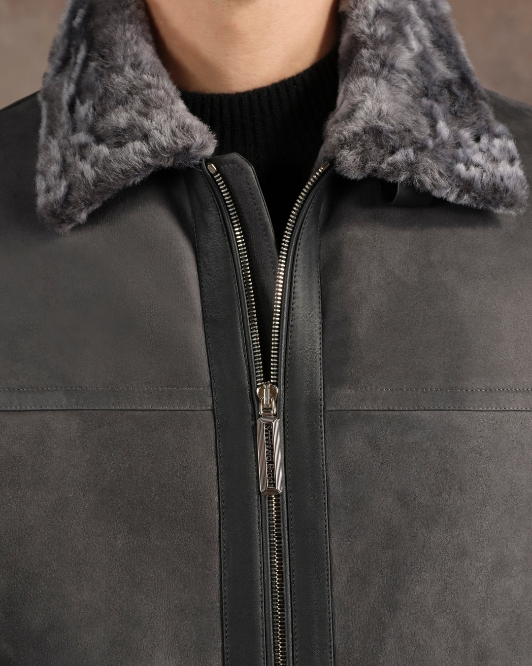 Details of Blouson, 100% shearling with Nappa lambskin leather details