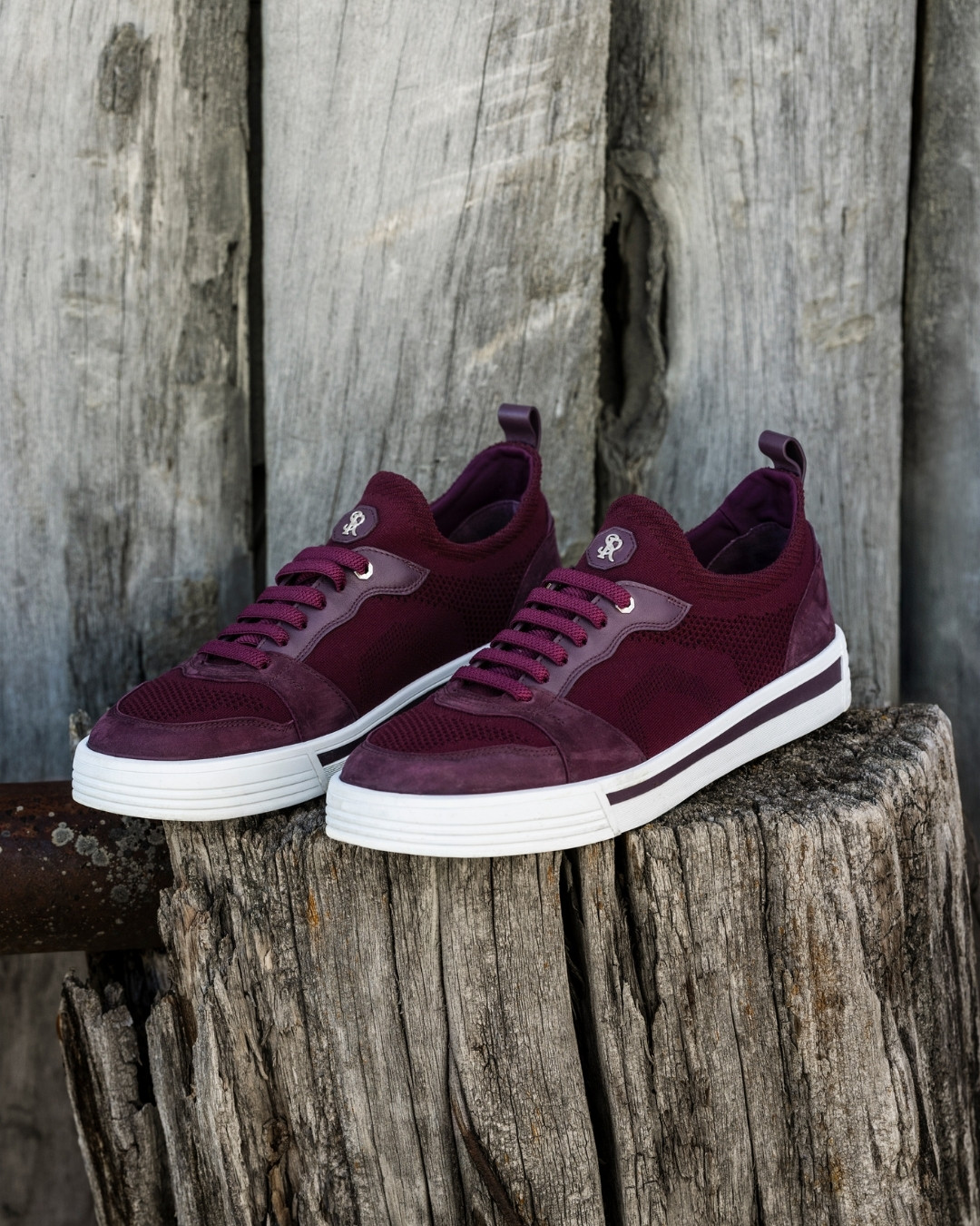 Sneakers, calfskin leather and technical fabric