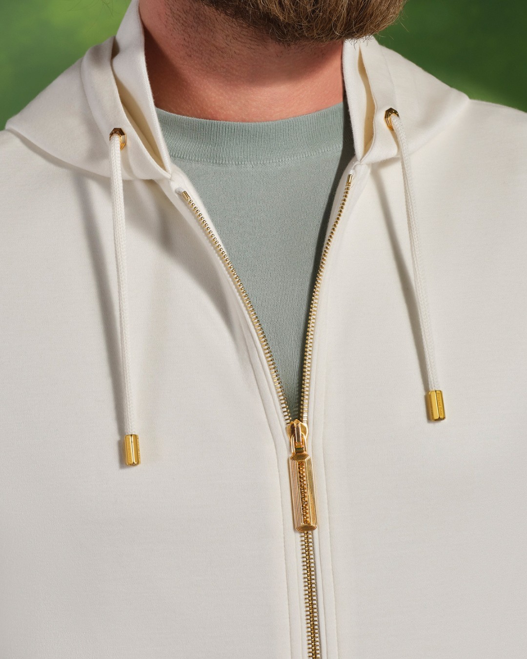 Hooded blouson, 100% Alpha Yarn cashmere