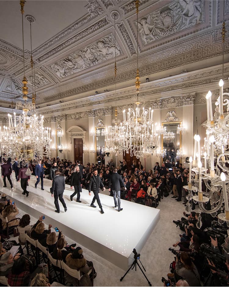 SR fashion show at the Sala Bianca in Palazzo Pitti