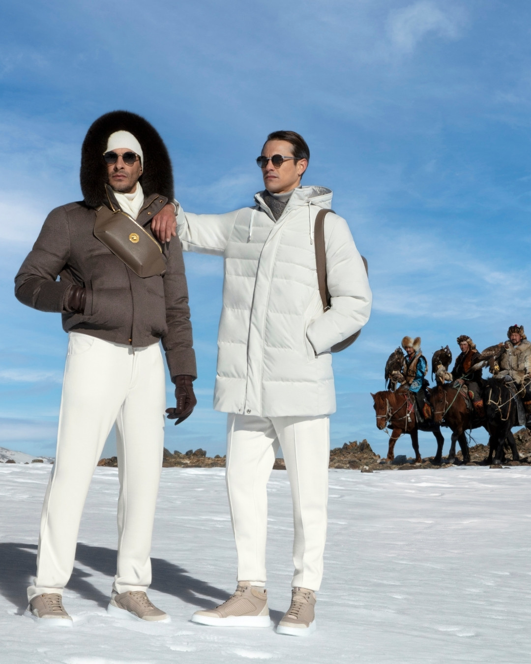 The models in Altai Mountains