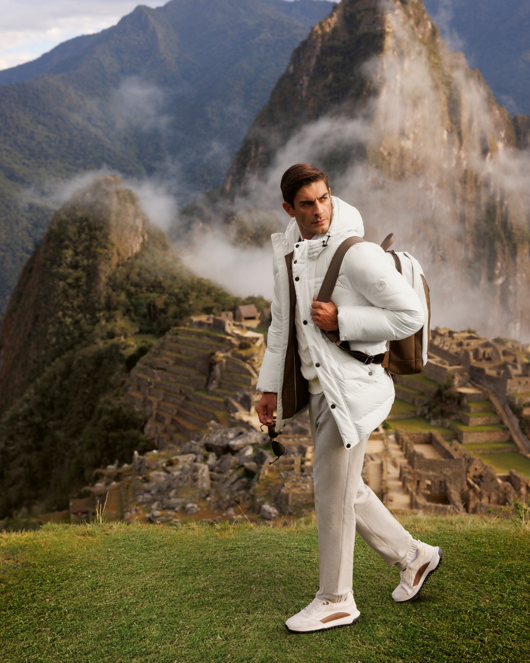 the model in Machu Pichu