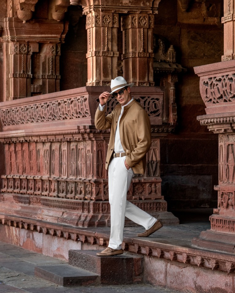 model walking at Fatehpur Sikri