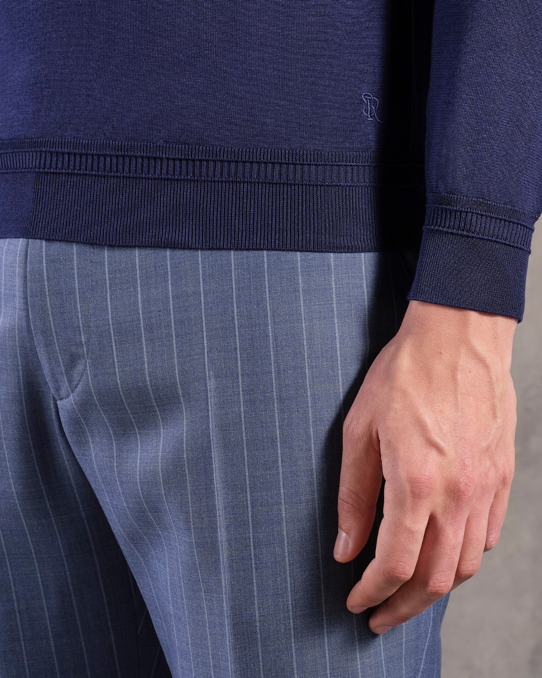 Knit polo shirt, 100% silk