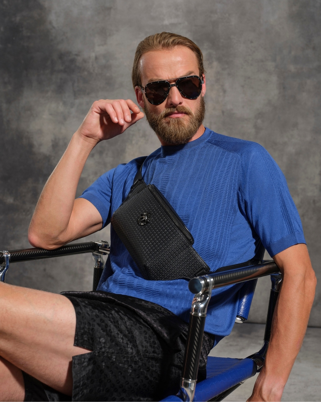 Handmade belt bag, 100% calfskin leather