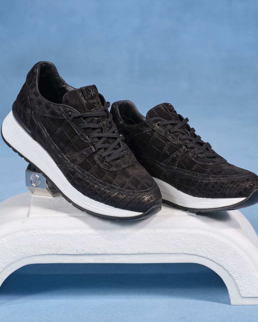 Sneakers, 100% nubuck crocodile