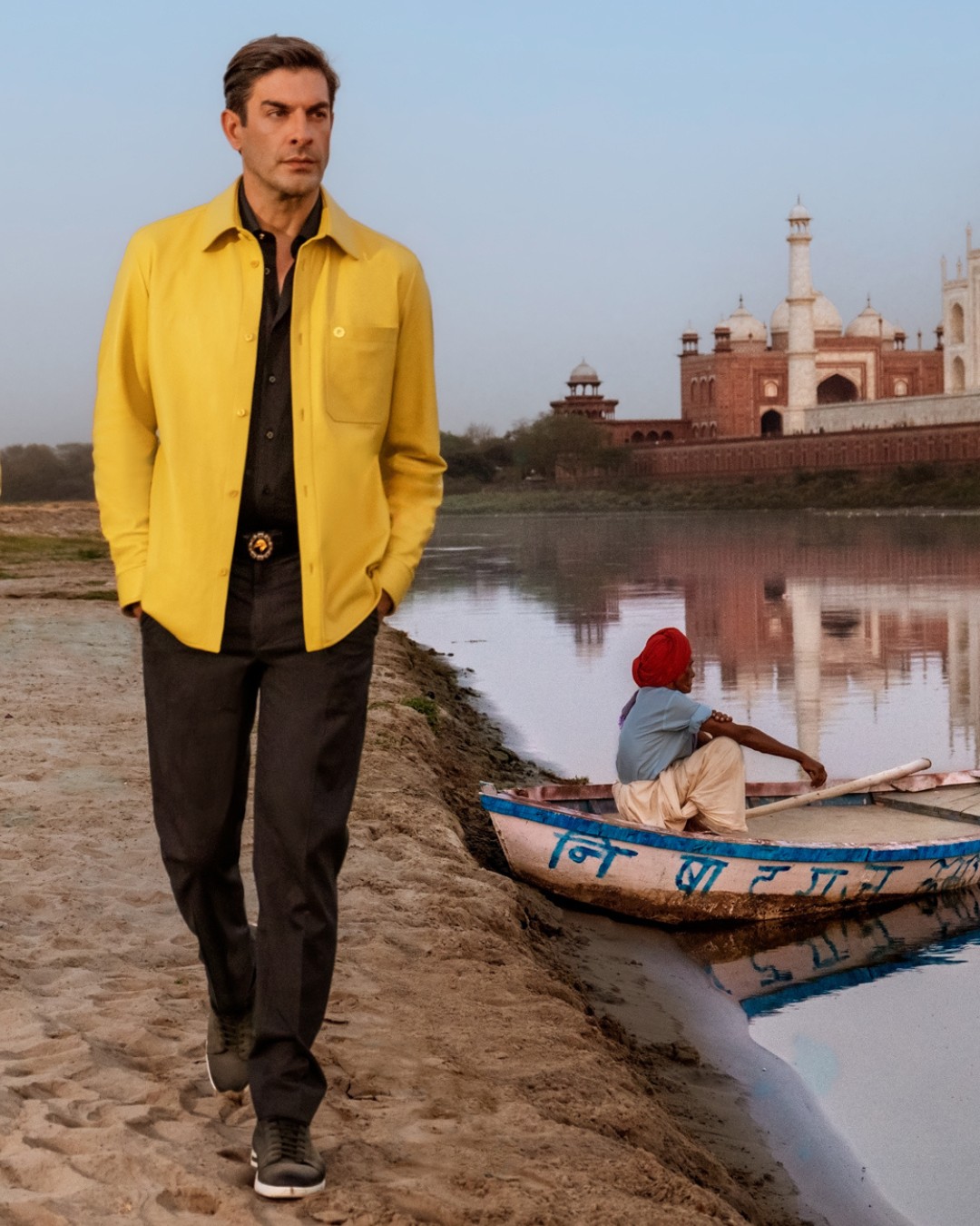 Model near Taj Mahal