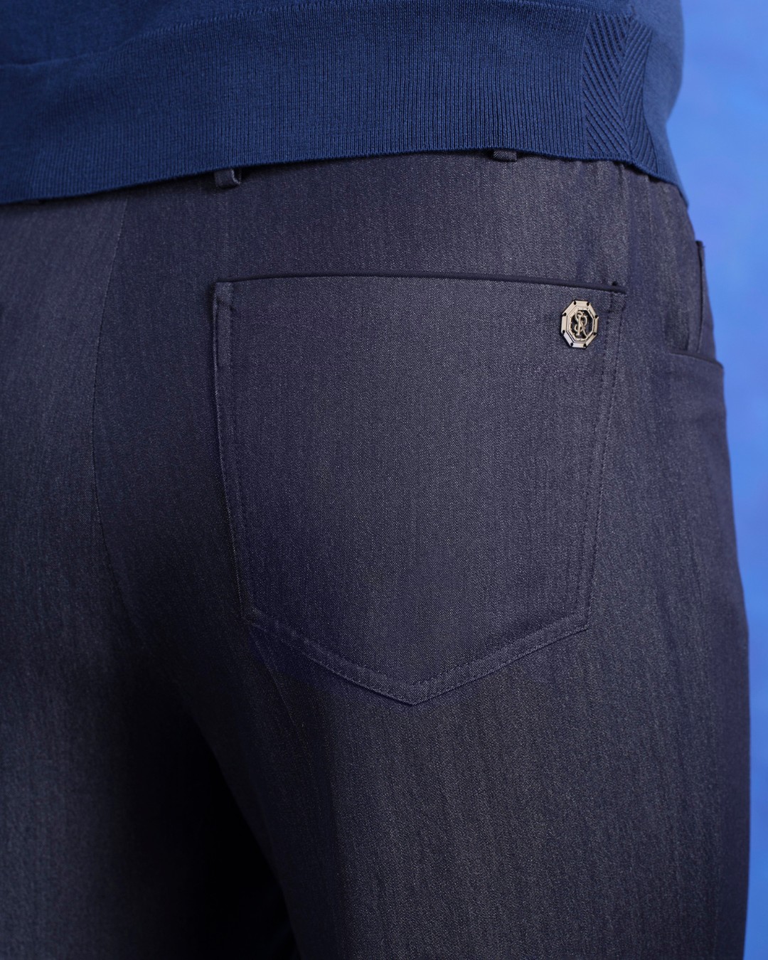 Five-pocket trousers, wool, abaca and silk