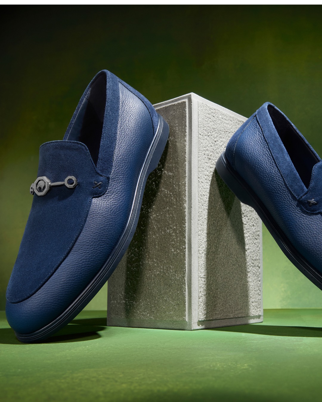 Loafers, 100% calfskin leather with suede details