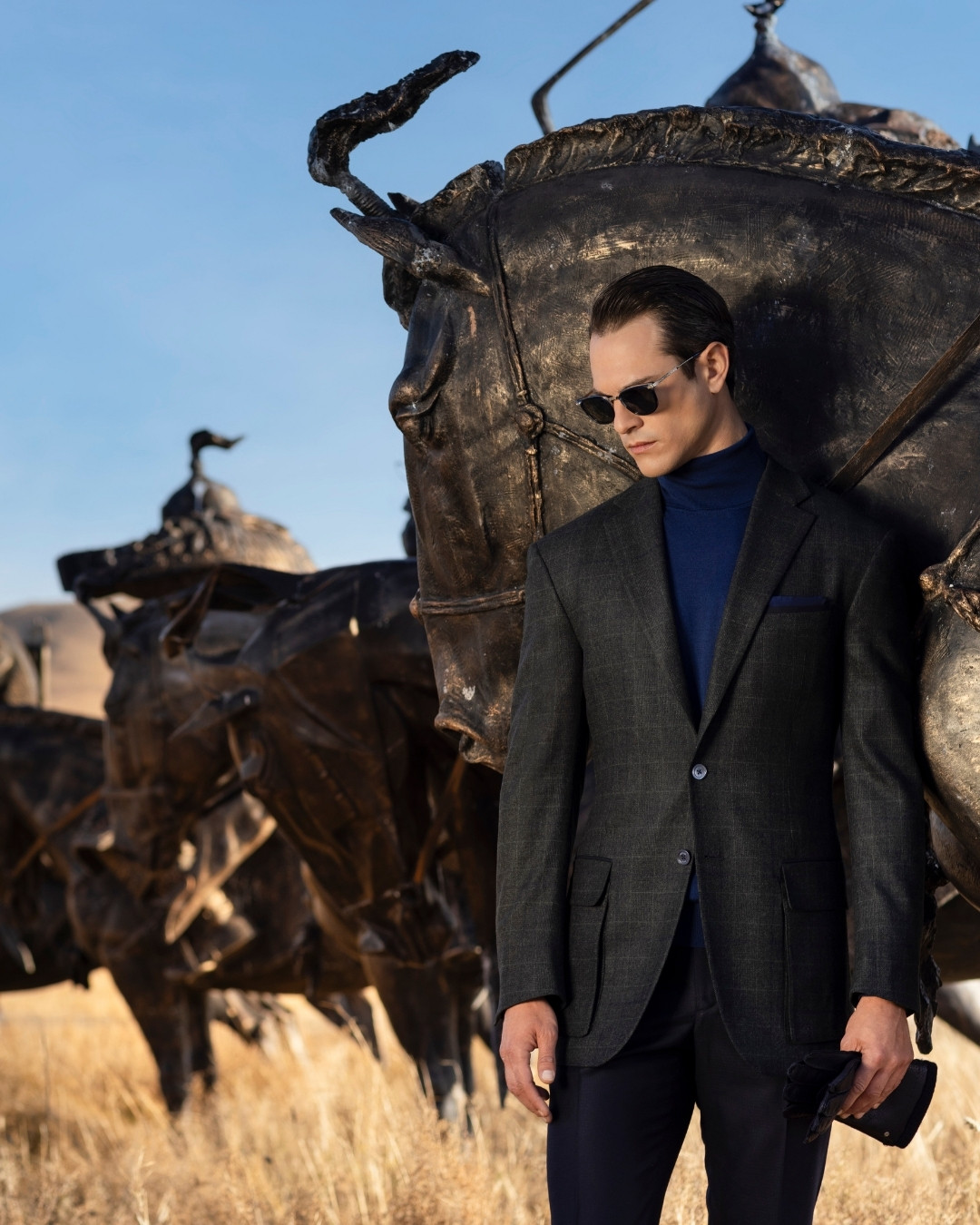 The model at Equestrian Statue of Genghis Khan Tsonjin Boldog