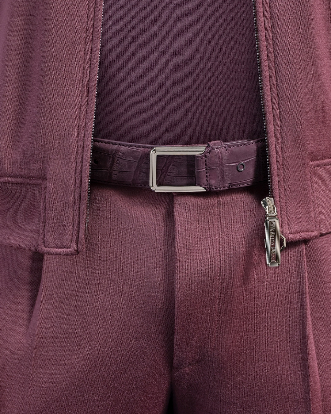Handmade luxury belt, 100% nubuck crocodile
