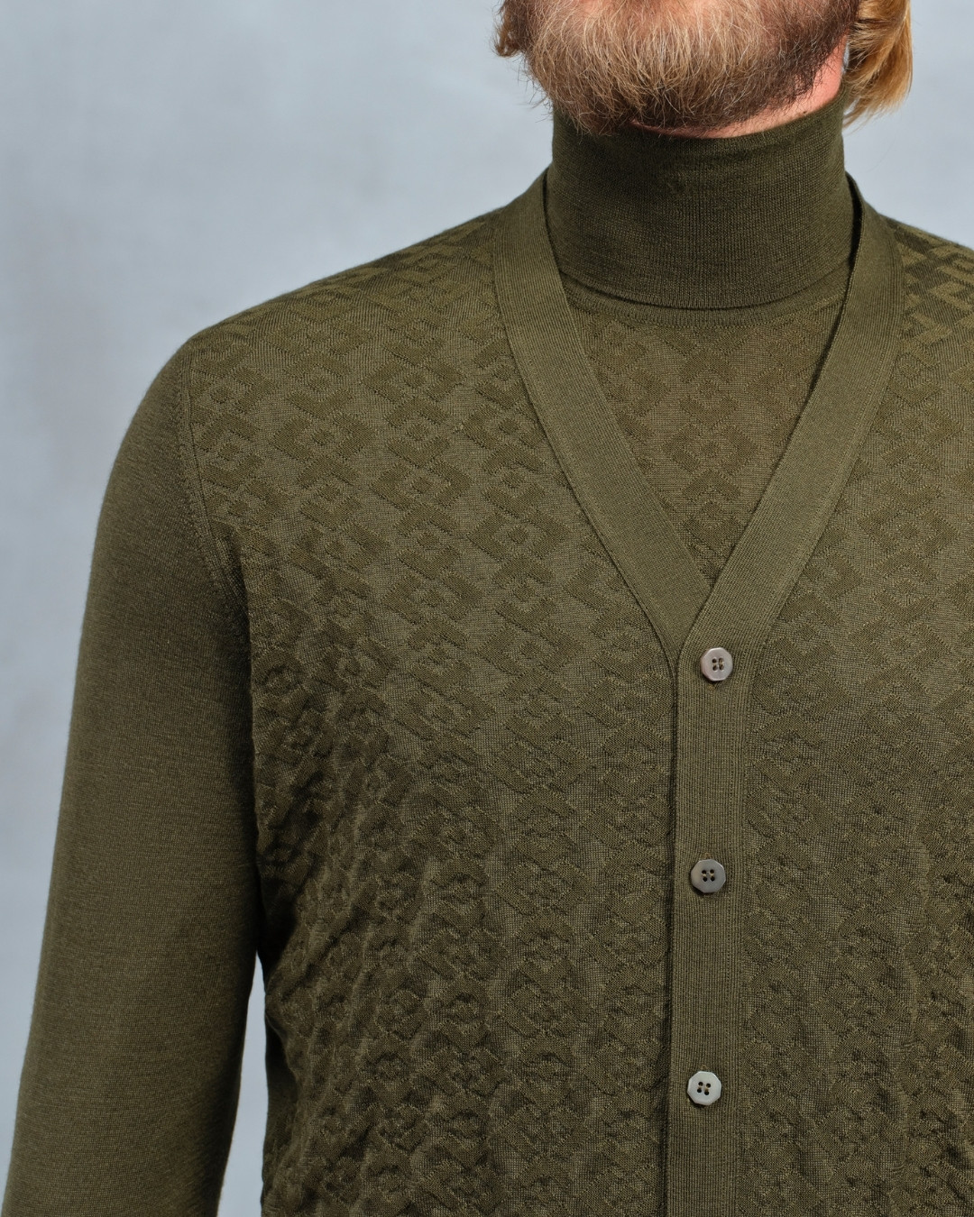 Knit cardigan, cashmere and silk