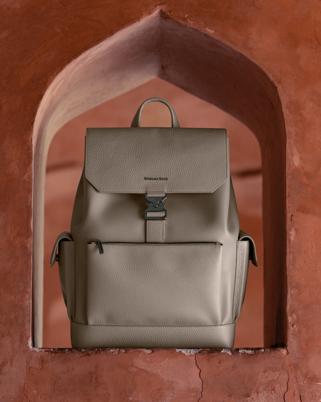 Handmade backpack, 100% calfskin leather