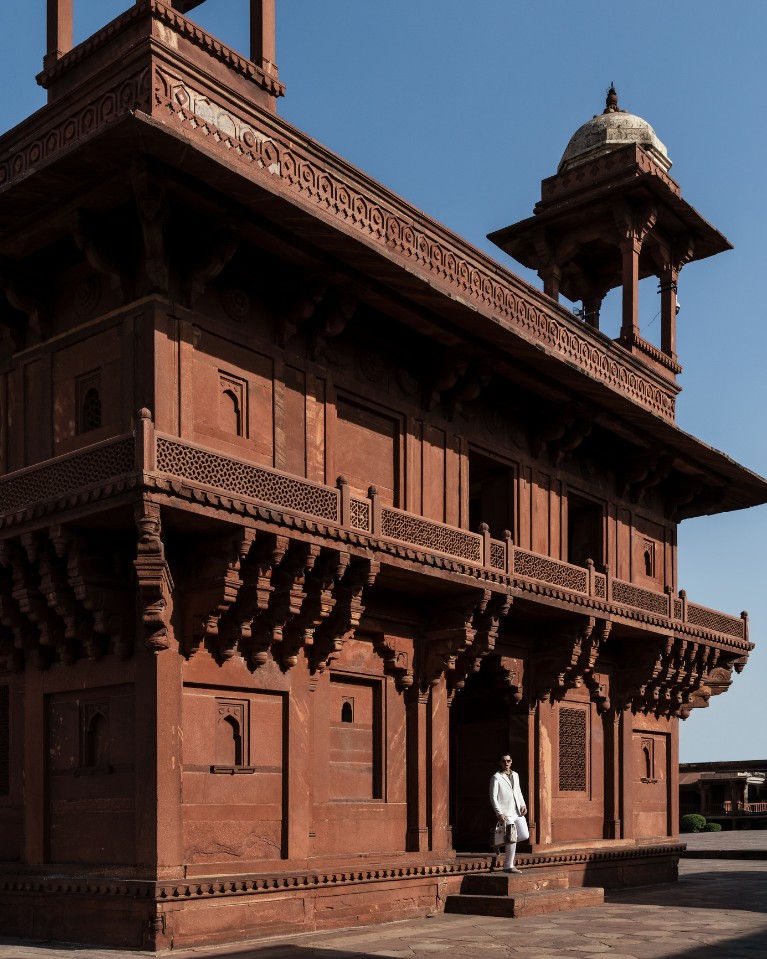 model walking at Fatehpur Sikri