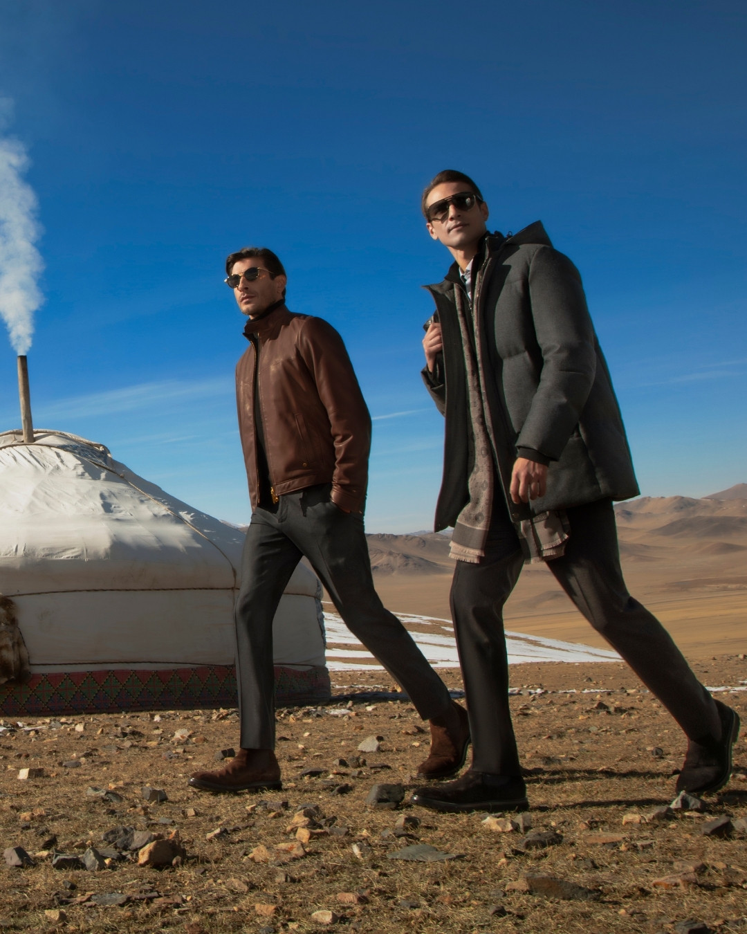 The models at Shar Nuur Lake