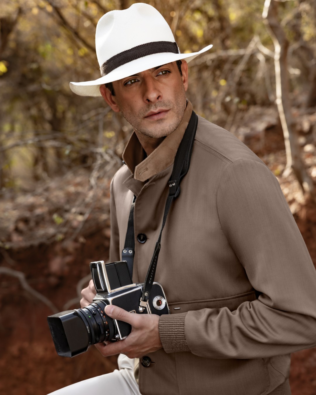 Blouson, 100% wool with suede collar and Nappa