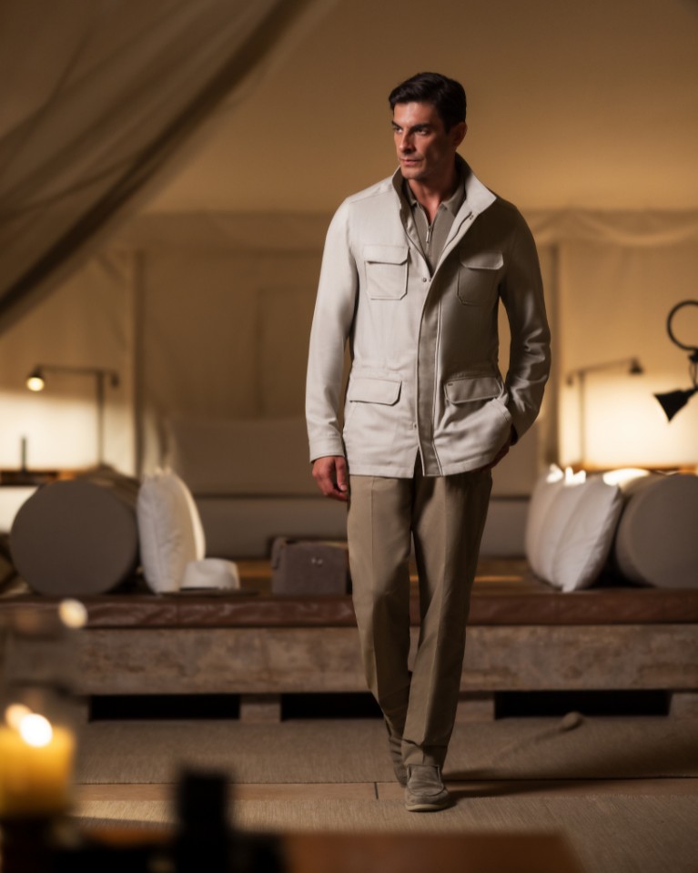 model walking at the Ranthambore National Park