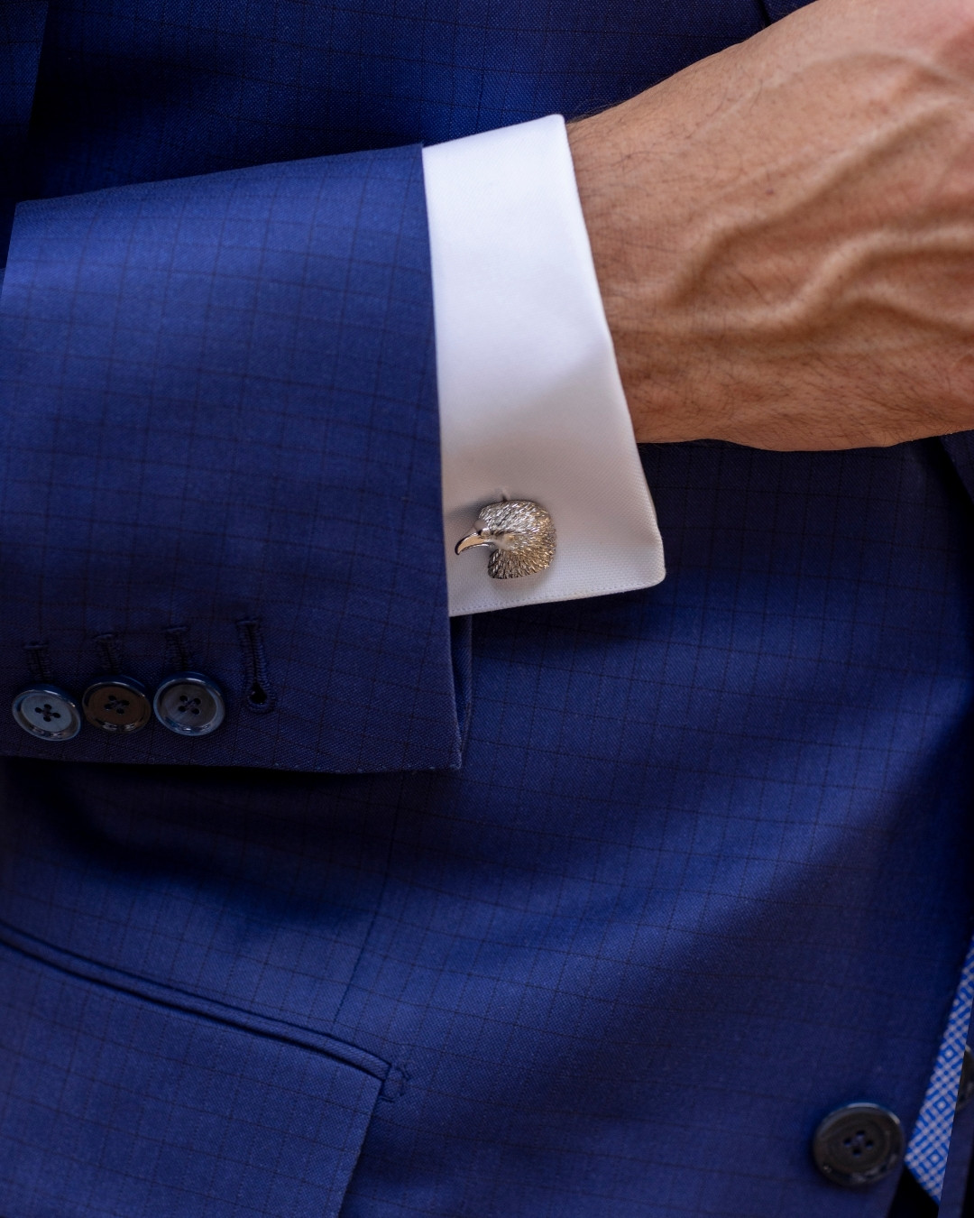 Precious white gold cufflinks, 18kt gold