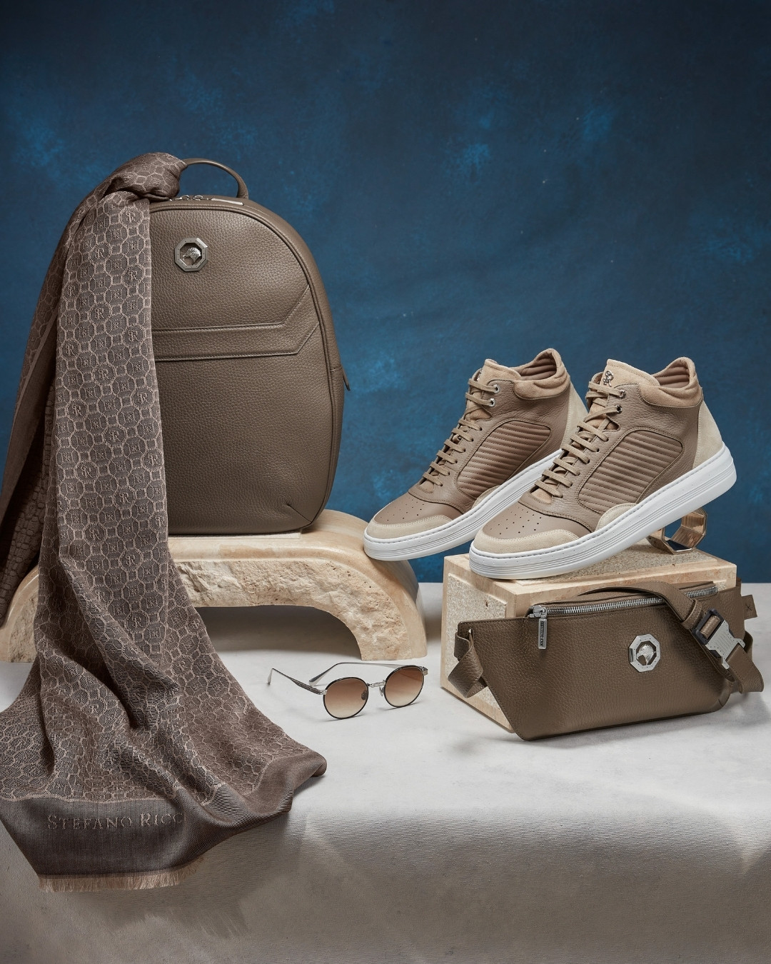 Handmade backpack, 100% calfskin leather