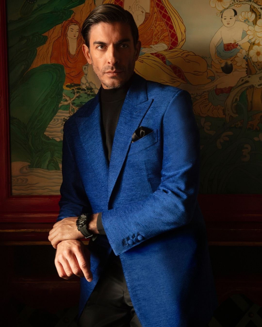 One-button Fiesole jacket, silk blend