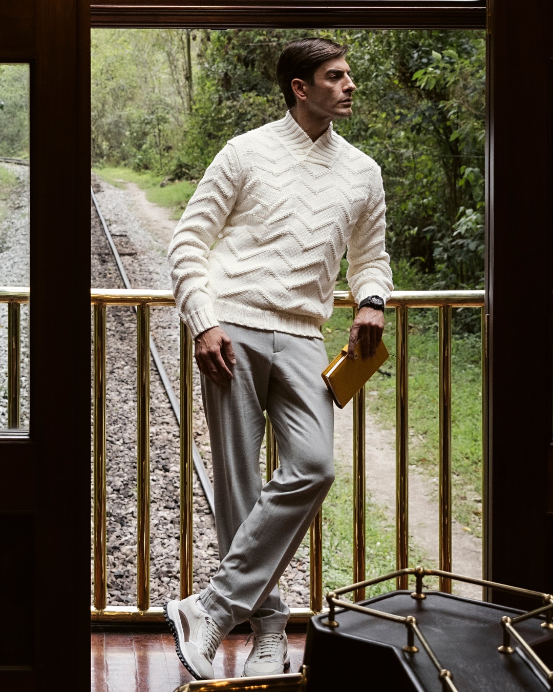 Model on the train of Inca Rail