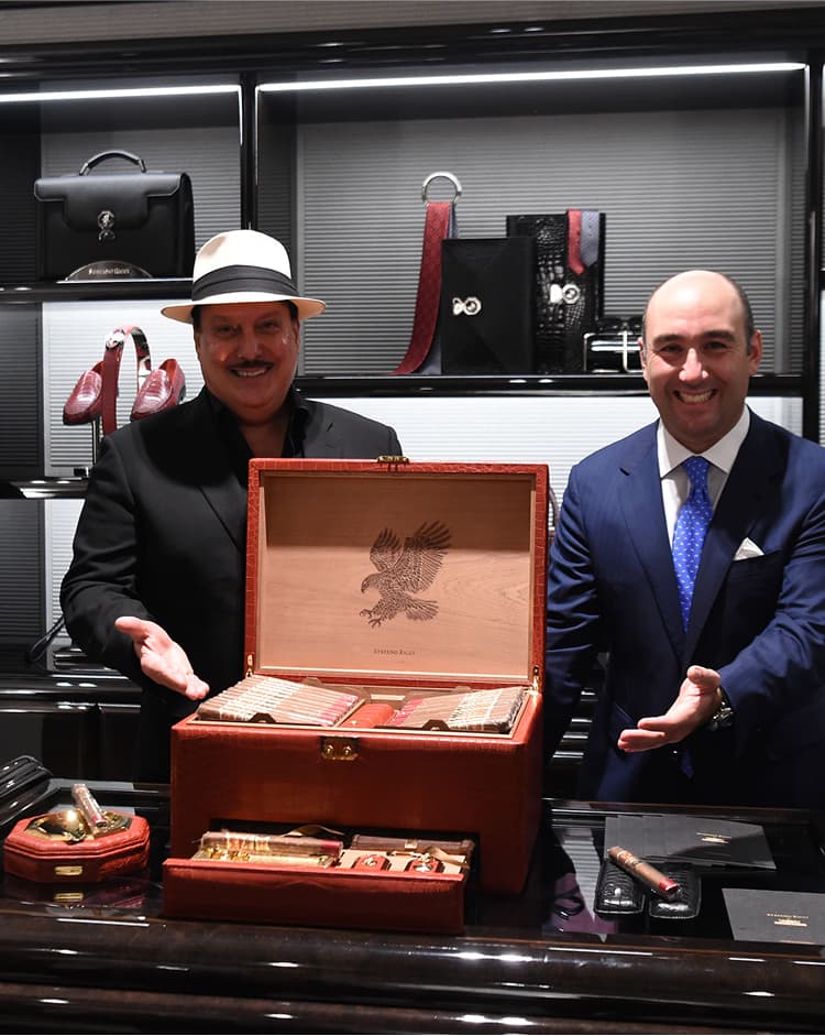 Arturo Fuente and Filippo Ricci presenting a limited-edition line of cigars.