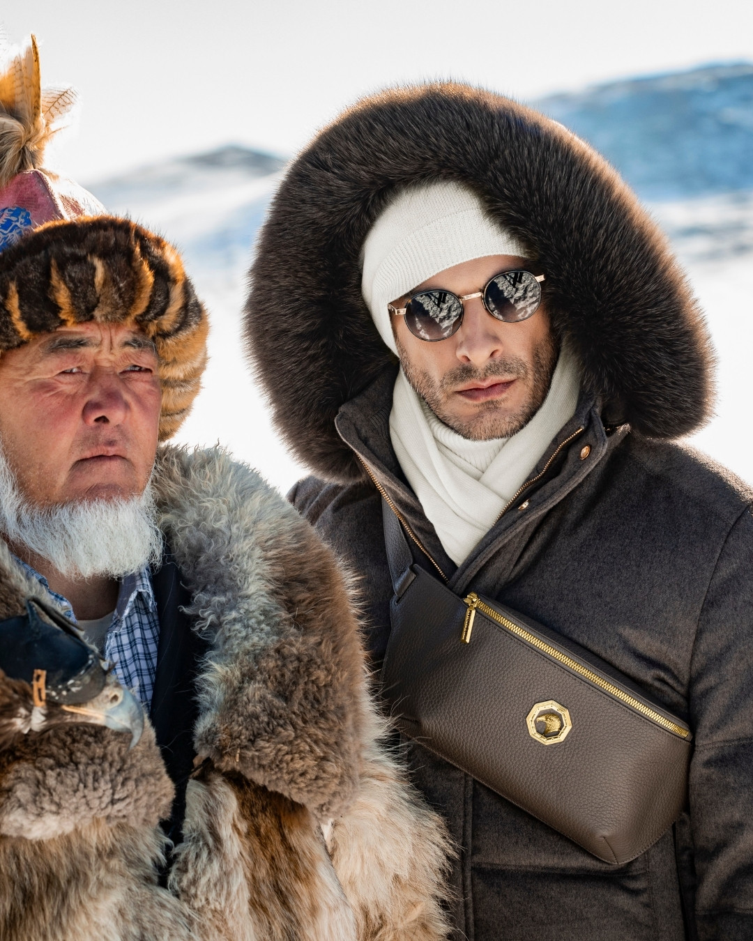 The model with Eagle Hunter