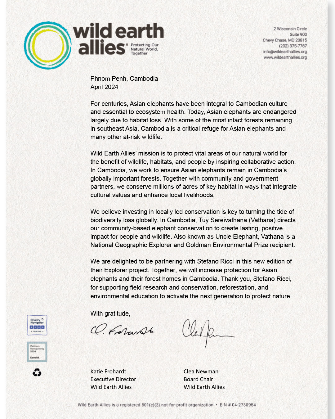 Supporting Wild Earth Allies