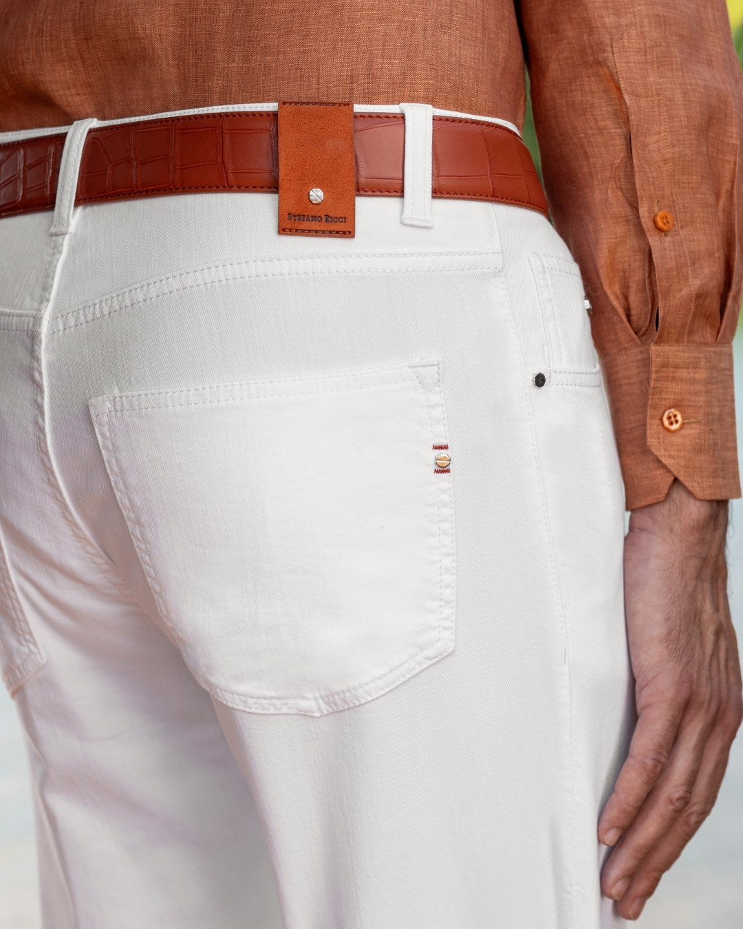 Sports trousers, cotton, modal, silk and elastane