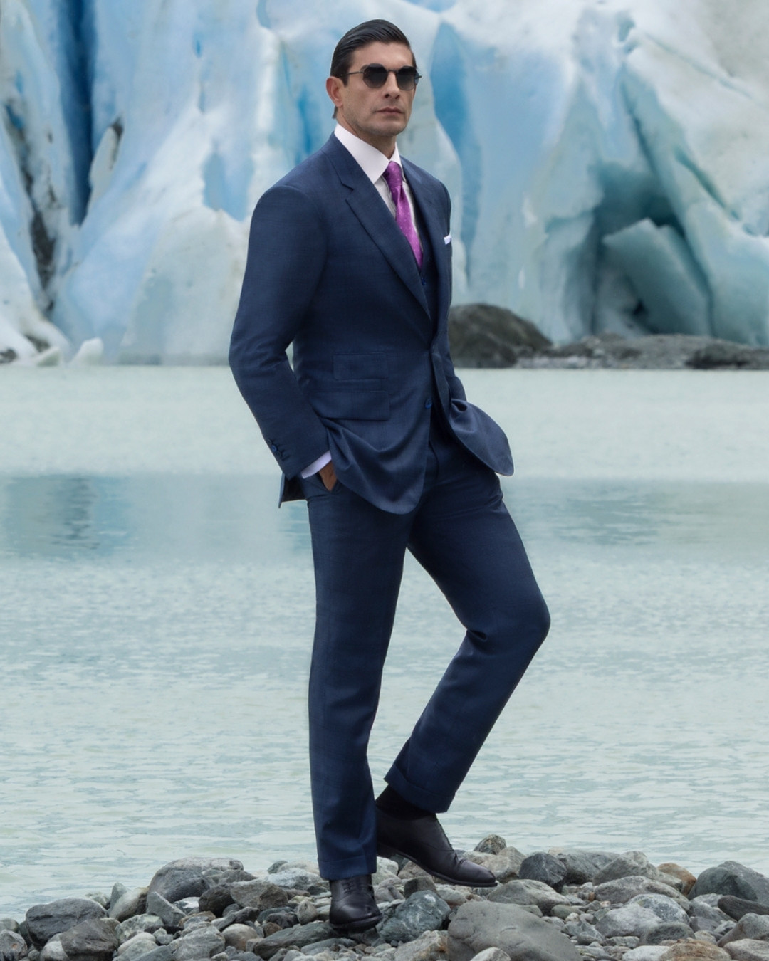 Two-button Fiesole suit, 100% wool