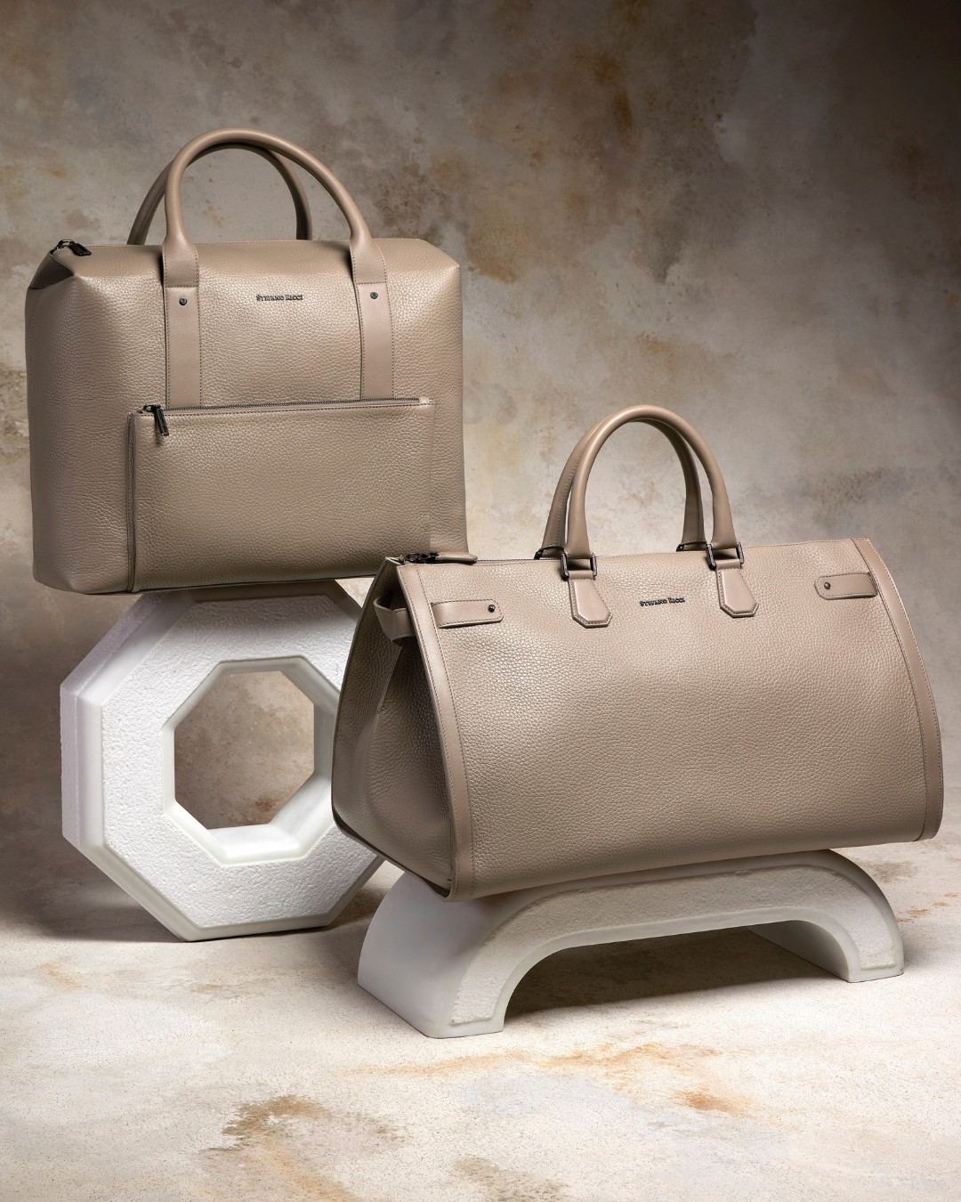 Handmade duffle bags, 100% calfskin leather