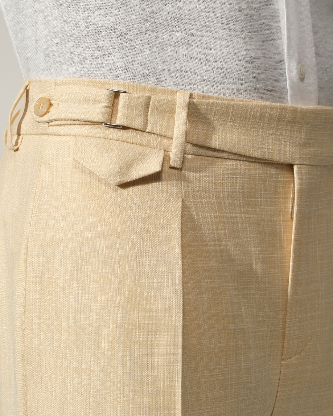 Trousers, cotton, wool and silk blend