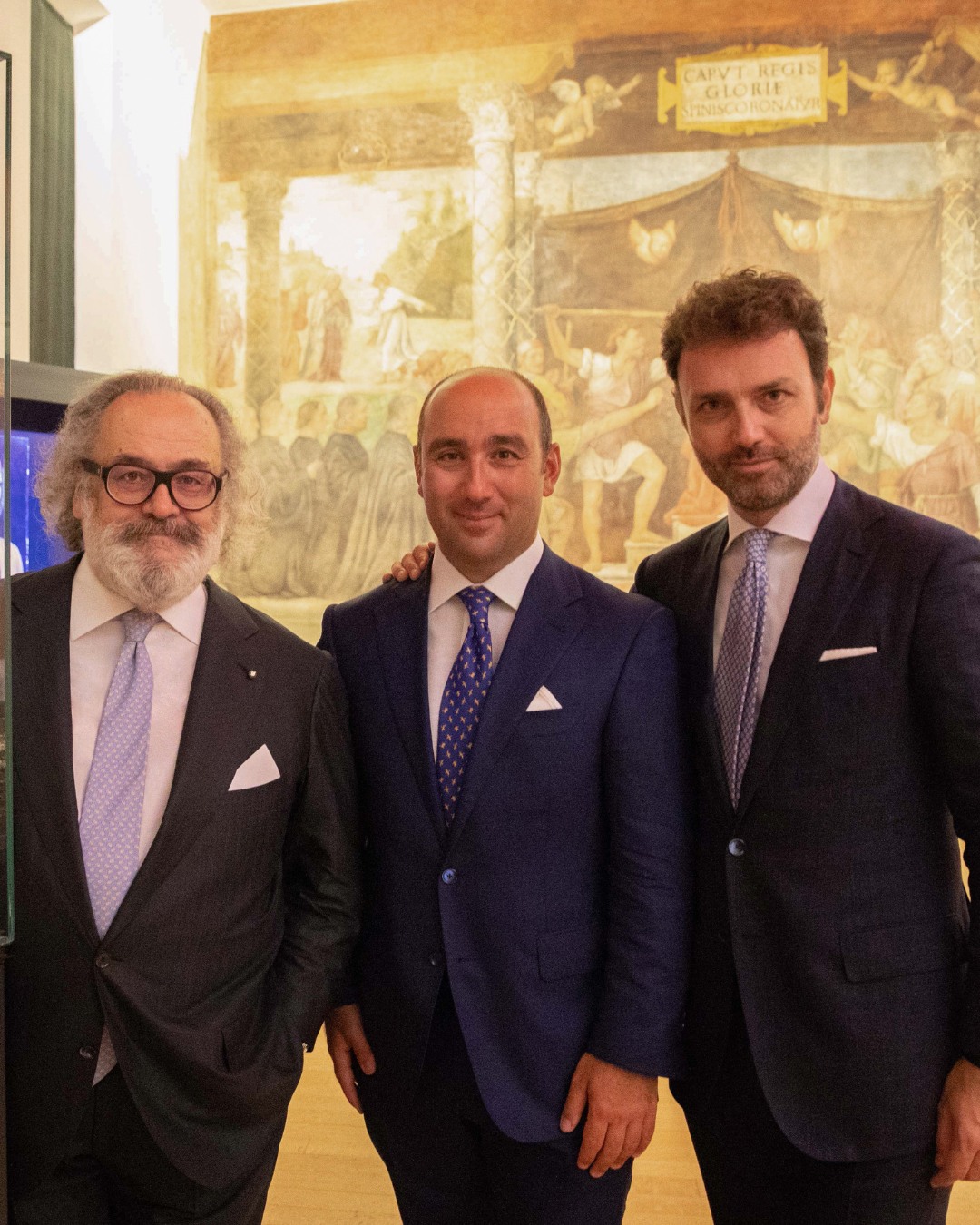 Ricci family at the presentation of official exhibition of the 500th Anniversary of Leonardo Da Vinci's birth