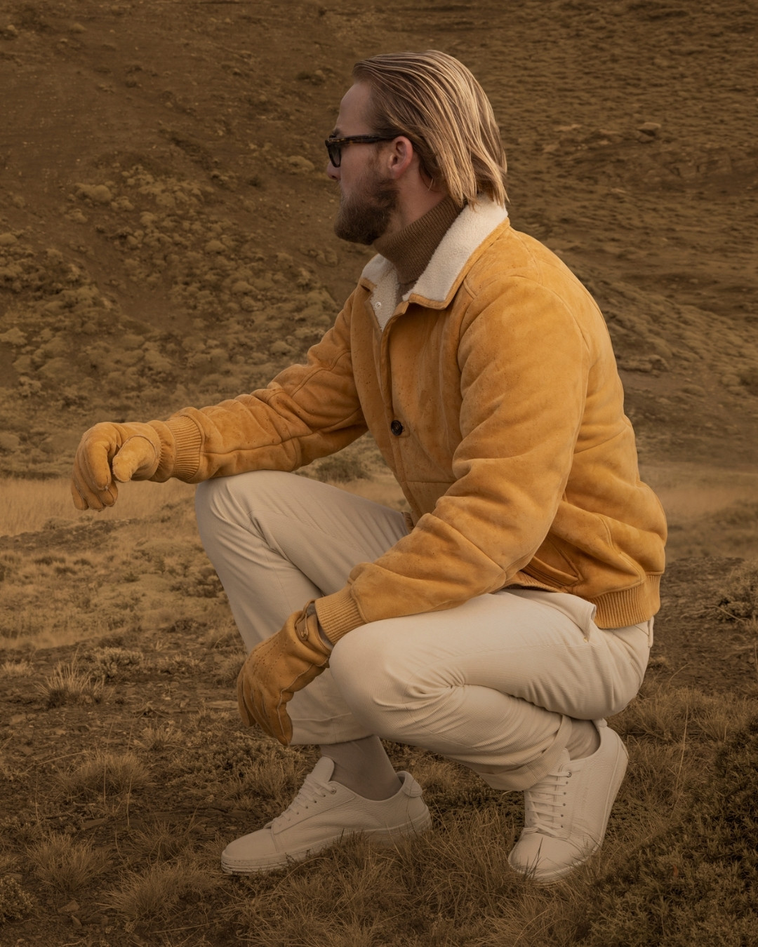 Blouson, 100% shearling with Nappa lambskin leather details
