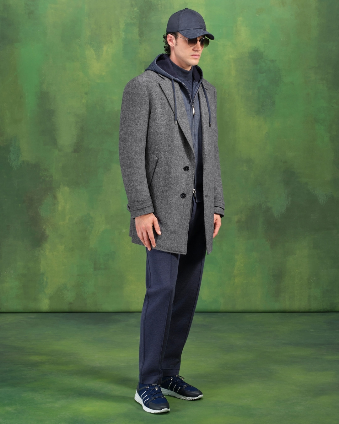 Deconstructed coat, 100% wool